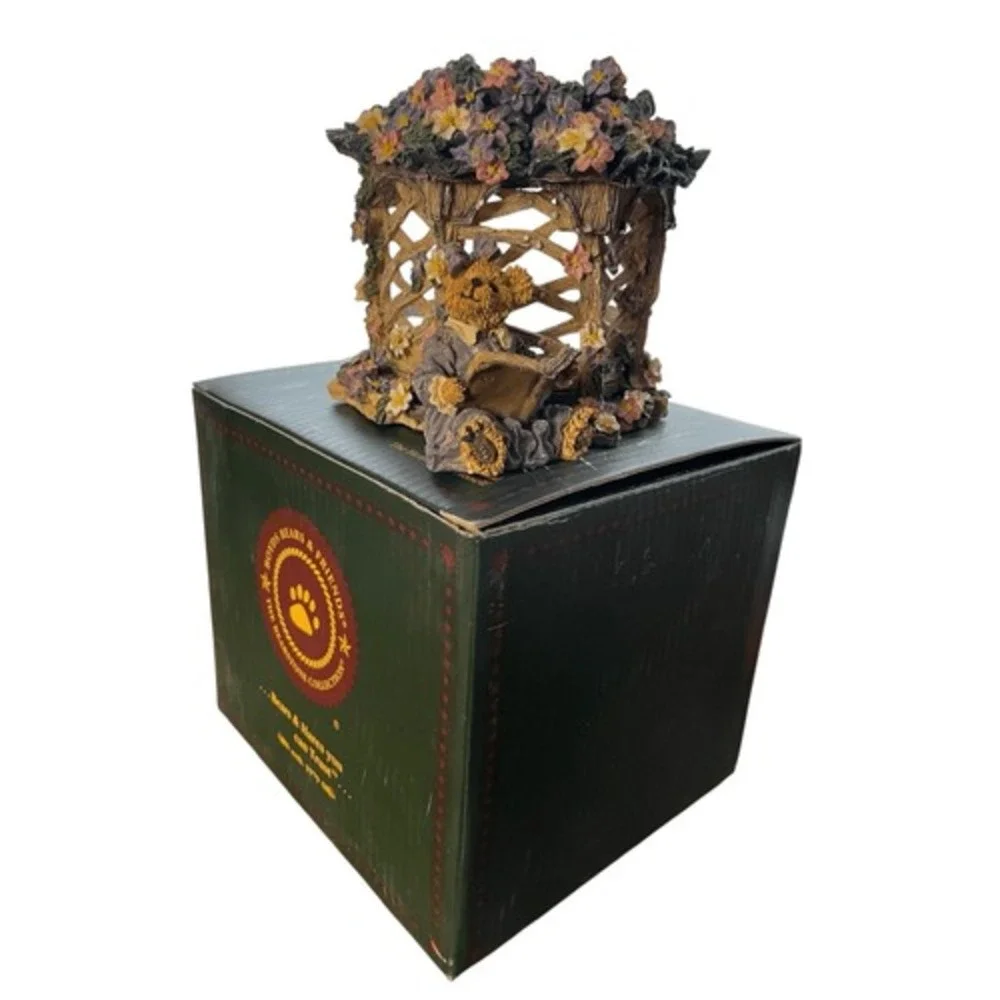 Boyds‎ Bears Clementine Garden Romance Votive Candle Holder 27757 Warmtone Resin